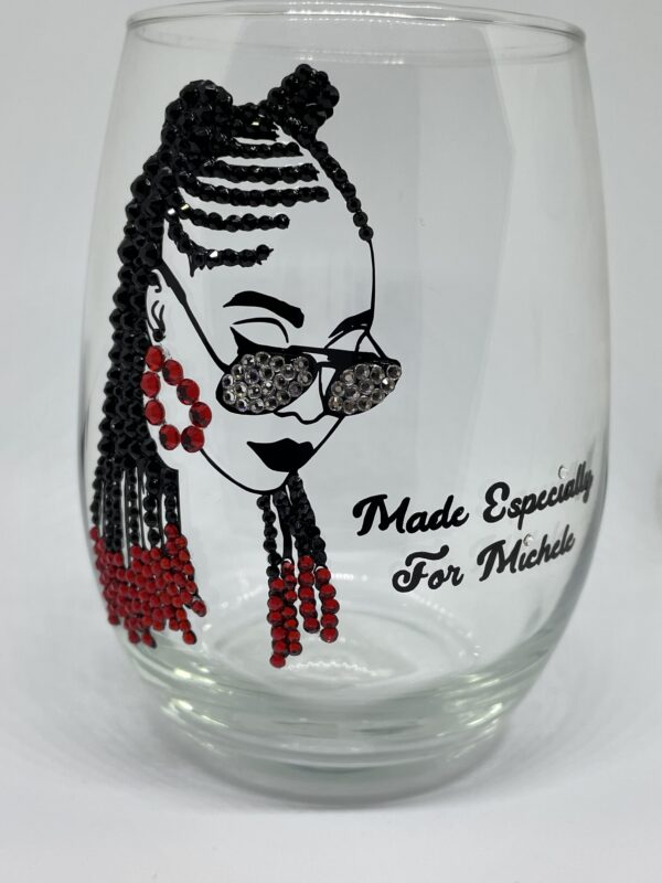 wine glass half full bling wine glass